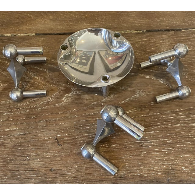 Vintage Modular Candlesticks and Bowl from Nagel, 1970, Set of 4 For Sale - Image 9 of 16