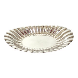 Kent Silversmiths Silverplate Bread Serving Tray For Sale