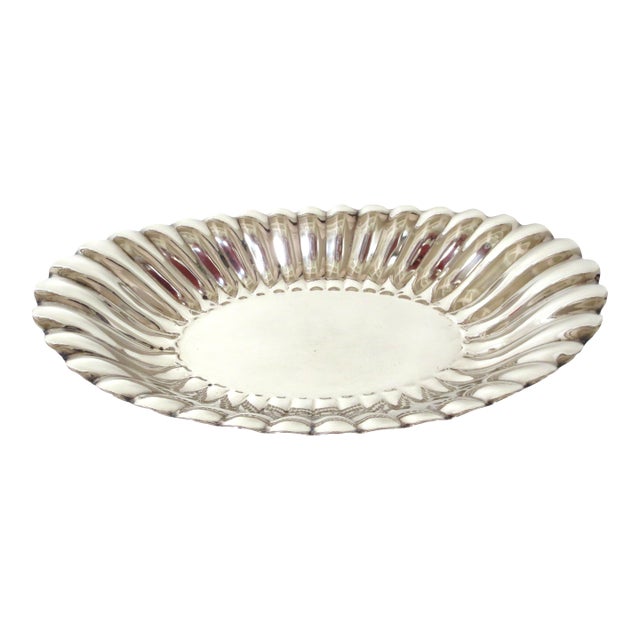 Kent Silversmiths Silverplate Bread Serving Tray For Sale