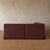 Maroon Dresden Banquette 2- Piece Slip Covered in Dark Rust Linen For Sale - Image 8 of 10