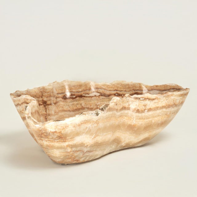 Vintage Calcite or Stone Freeform Bowl For Sale In West Palm - Image 6 of 11