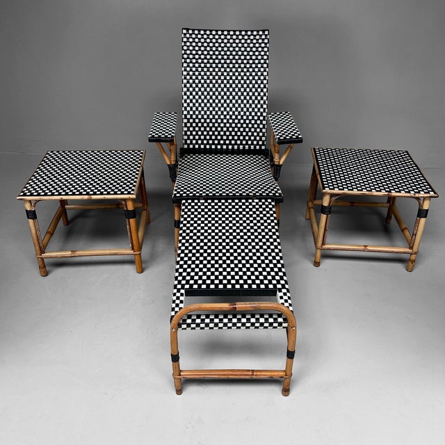 Black Vintage Chaise Longue Set from Maison Louis Drucker, 1970s, Set of 3 For Sale - Image 8 of 18