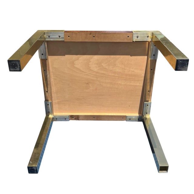 Mid Century Burl End Table. Milo Baughman Style For Sale - Image 9 of 10