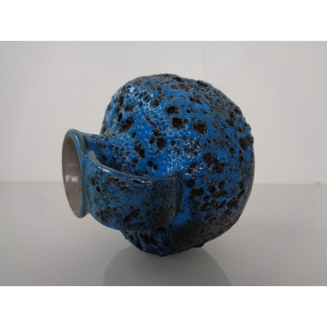 Turquoise Lava Ceramic Vase from Gräflich Ortenburg, Germany, 1960s For Sale - Image 11 of 18