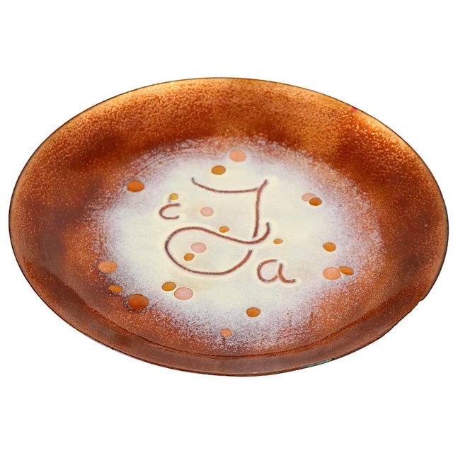 Mid 20th Century Mid Century Enamel Bowl Signed Betta C 1950/1960’s For Sale - Image 5 of 9