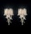 1990s Vintage Italian Lattimo Murano Glass Petals Wall Lights, 1990, Set of 2 For Sale - Image 5 of 16