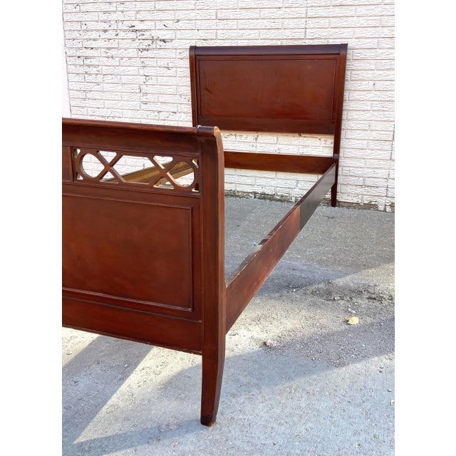 Late 20th Century Twin Size Sleigh Bed Frame For Sale - Image 5 of 8
