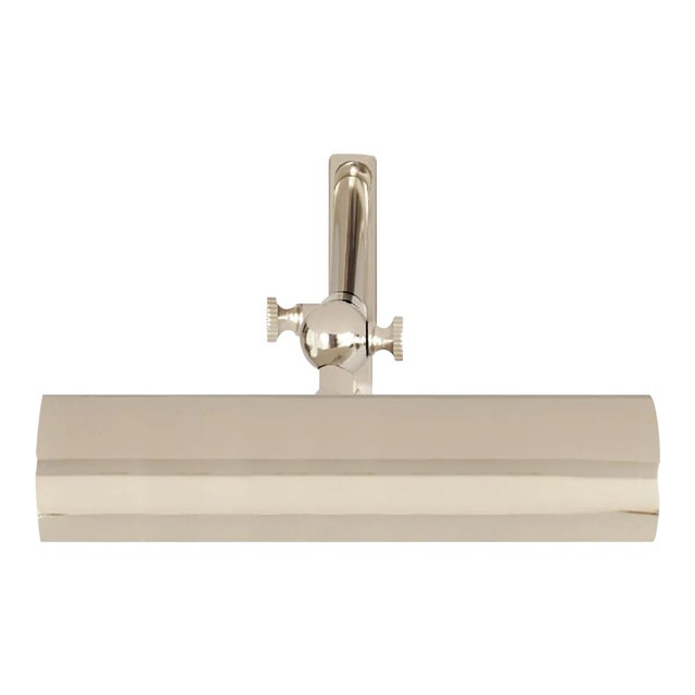 Chapman & Myers for Visual Comfort Signature Frame Makers 8" Picture Light in Polished Nickel For Sale