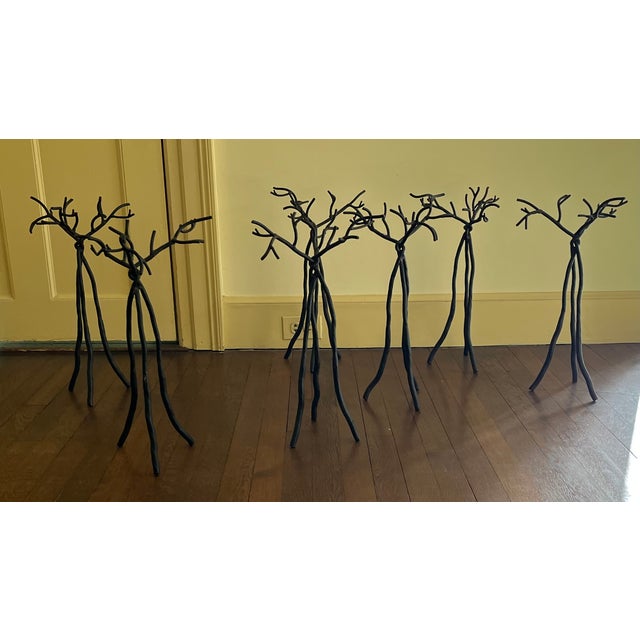 Modernist Abstract Wrought Iron Tree Sculpture Featuring Flexible Arrangement / Positioning - 7 Trees For Sale - Image 14 of 14