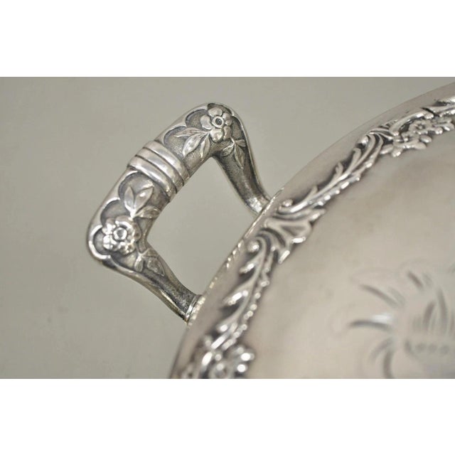 Early 20th Century Reed & Barton Victorian Silver Plated Round Lidded Twin Handle Serving Dish For Sale In Philadelphia - Image 6 of 12