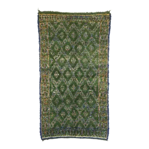 Vintage Beni M'Guild Green Moroccan Rug - 06'00 x 10'10