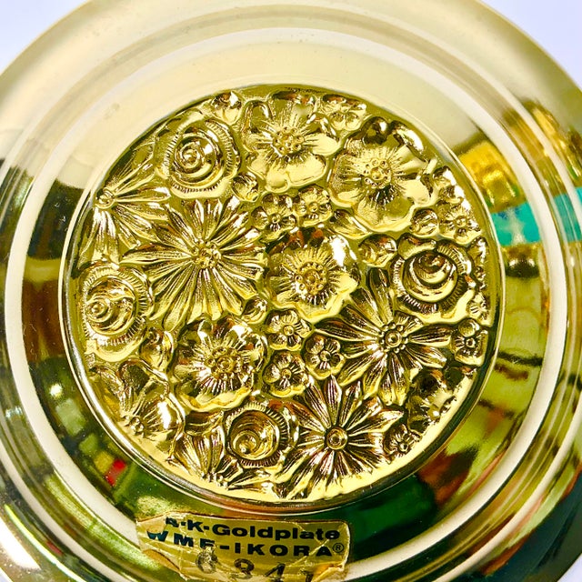 Metal Mid 20th Century Hollywood Regency Chippendale Gold-Plated Candy Dish. For Sale - Image 7 of 10