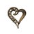 Estate 14K gold diamond heart pendant. This estate heart pendant is crafted in 14 karat yellow gold featuring single cut...