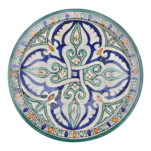 Late 19th Century Andalusian-Patterned Ceramic Decorative Plate For Sale