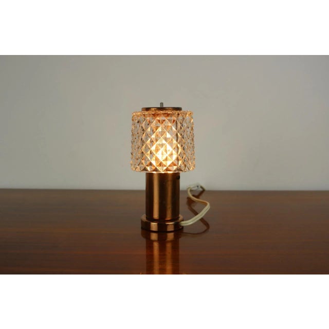 Brown Table Lamp by Kamenicky Senov for Preciosa, 1970s For Sale - Image 8 of 11