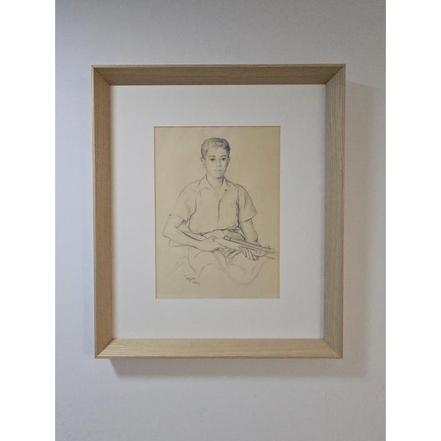 Antoni Tàpies, Self-Portrait, 1954, Pencil Drawing For Sale - Image 14 of 17