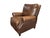Pottery Barn Pottery Barn James Roll Arm Top-Grain Leather Recliner Chair – Nailhead Trim, Classic Traditional Club Style, Dark Walnut Legs For Sale - Image 4 of 11
