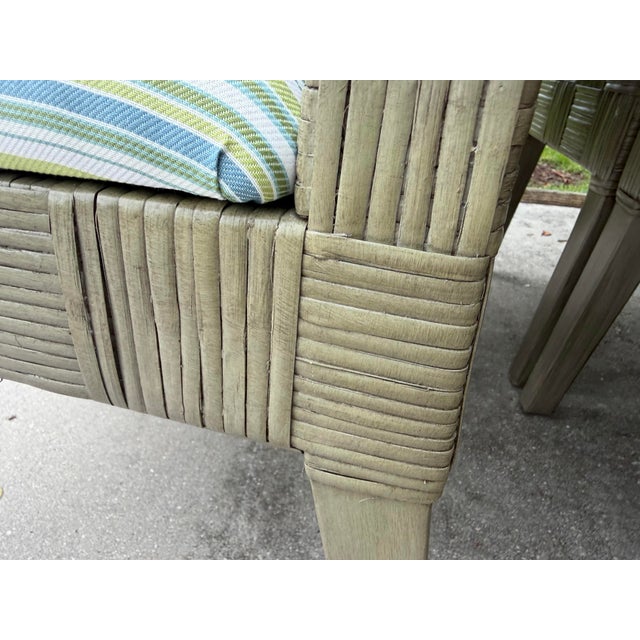 Gray Braxton Culler Chart House Dining Chairs With Woven Rattan Backs, Set of 4 For Sale - Image 8 of 17