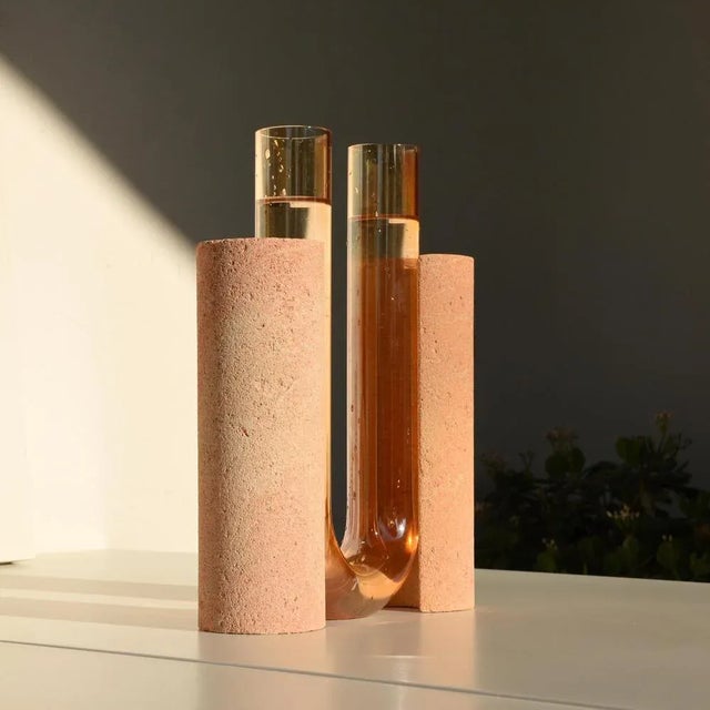 Contemporary Orange-Orange Cochlea of ​​the Development Soils Edition Vase by Coki Barbieri For Sale - Image 3 of 7