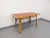 Vintage dining table of the 1950s, in rattan, in the taste of Adrien Audoux and Frida Minet, rectangular tray in red...