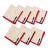 Set X 7 Embroidered Anchor Napkins W/ Blue & Red Trim For Sale
