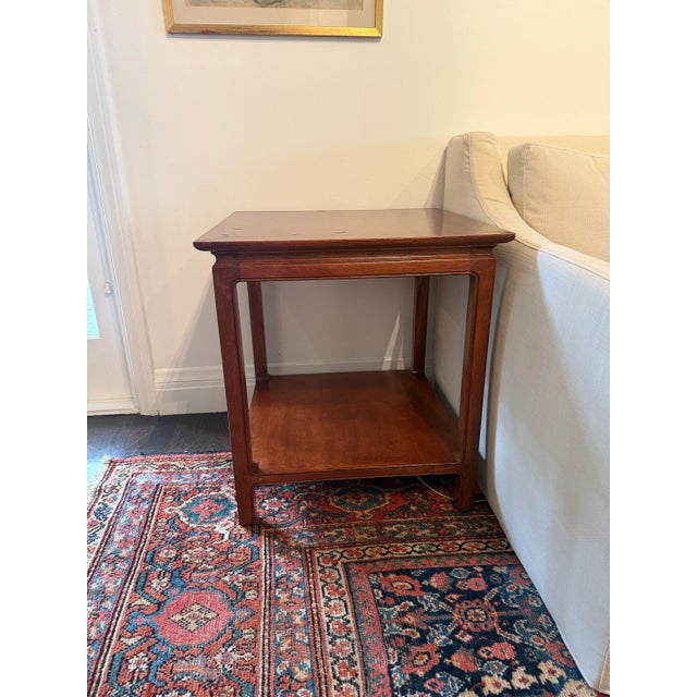 Mid-Century Modern 1950s Mid-Century Chinoiserie Mahogany Side Table For Sale - Image 3 of 10