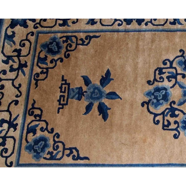 Chinese 1940s Vintage Handmade Peking Chinese Rug For Sale - Image 3 of 8