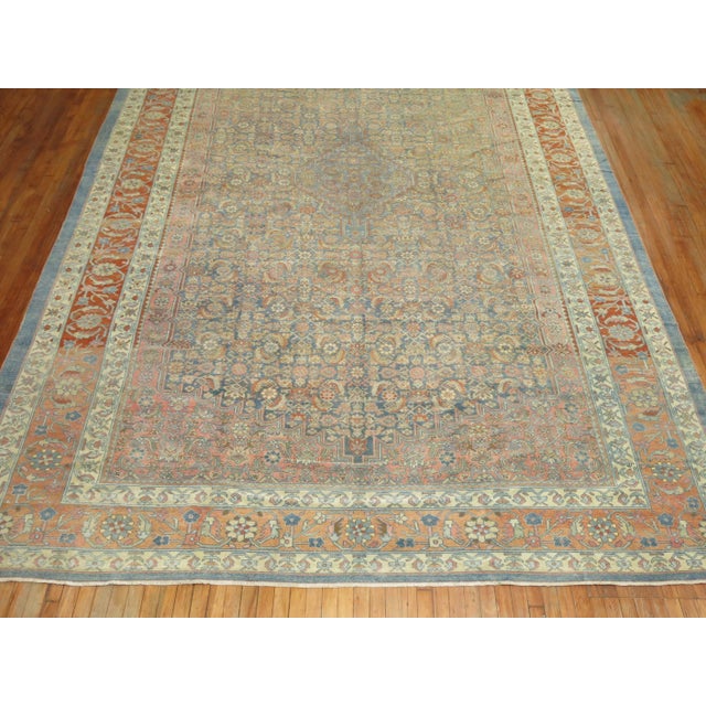 Textile Early 20th Century Zabihi Collection Oversize Persian Bibikabad Rug - 10'8" x 16'7" For Sale - Image 7 of 10
