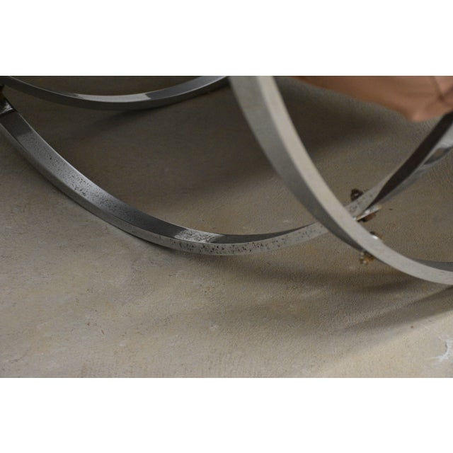 1970s Italian Chrome Pink Sling Lounge Chair and Ottoman by Stendig For Sale - Image 11 of 11