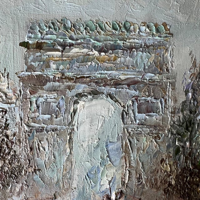 Wood Yvonne Dupré, Mid-Century Parisian Street Scenem, 1970s, Oil on Canvas For Sale - Image 7 of 18