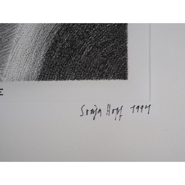 Sonja HOPF (1940) Face, 1994 Original engraving On BFK Rives Vellum of 46 x 38 cm Signed in ink and dated, 1994 Numbered...