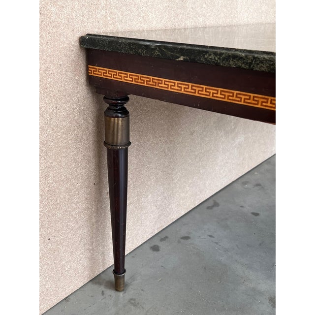 Mid 20th Century Set of Three Italian Modernist Midcentury Bronze-Mounted Coffee Tables For Sale - Image 10 of 18