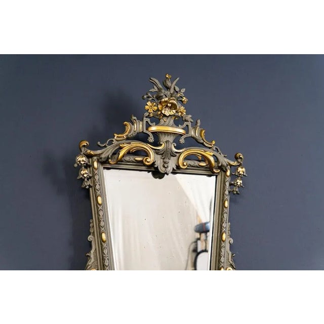 Vintage Decorative Glass Wall Mirror For Sale - Image 10 of 13