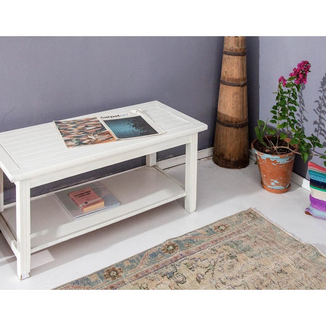 Distressed Vintage Turkish Oushak Rug For Sale In Los Angeles - Image 6 of 6