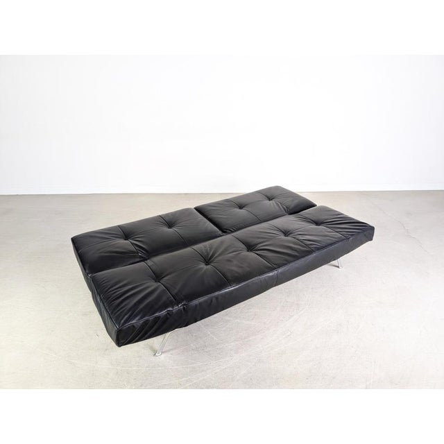 Smala Sofa in Black Leather from Ligne Roset, France For Sale - Image 6 of 18