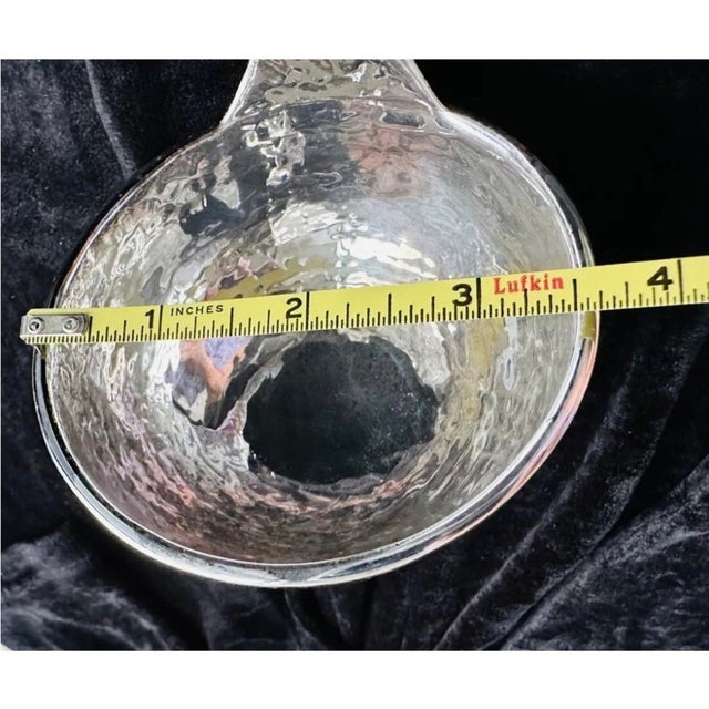 Vintage 90s Emilia Castillo Mexican Silver Plate Hammered Ladle Turquoise Parrot For Sale - Image 10 of 11