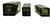 Industrial 19th-Century Three-Piece Dark Green “Case Gin” Glass Bottle Collection For Sale - Image 3 of 9