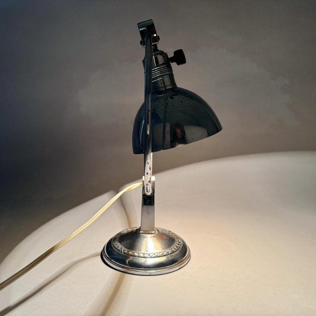 Art Deco Chrome Table Lamp, 1930s For Sale - Image 4 of 12