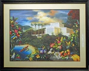 James Jensen Untitled Original Giclee Fine Art Print Paradise Scene