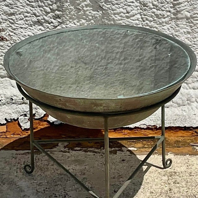Vintage Patinated Collectors Drum Table For Sale - Image 13 of 13