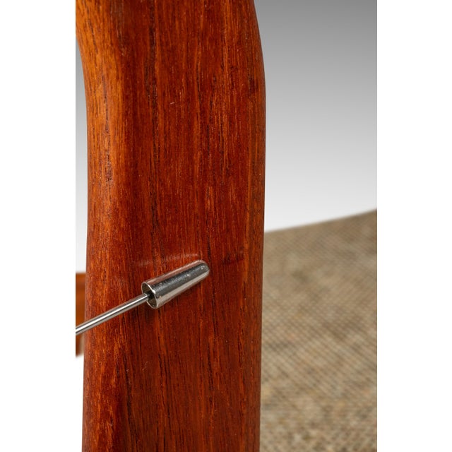 Danish Mid-Century Modern Dining / Desk Chair in Solid Teak & Original Oatmeal Fabric Attributed to Scandinavia Woodworks Co., C. 1970's For Sale - Image 17 of 18