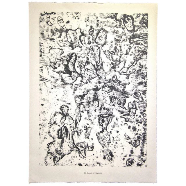 Boue et rovines is an original lithography on watermarked paper ''Arc''. Abstract composition by the French artist Jean...