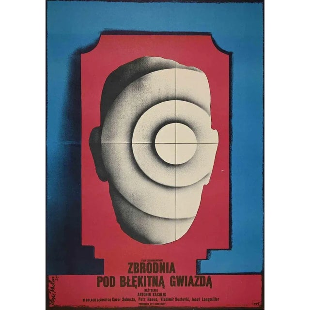 Zbrodnia Pod Blekitna Gwiazda - Vintage Poster is a vintage poster realized by Unknown Artist, in 1975s. Mixed colored...