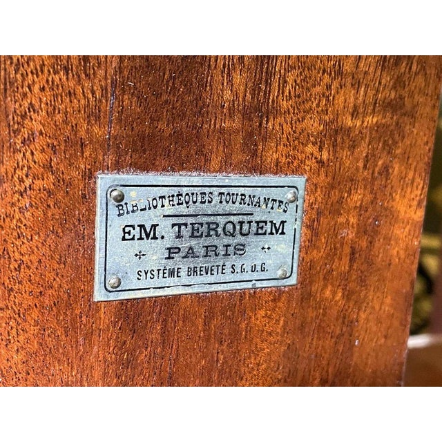 Rotating Library in Mahogany from Terquem Paris For Sale - Image 4 of 10