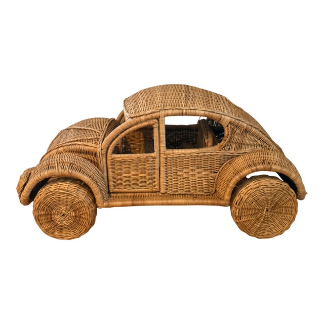 Wicker Vw Bug- Decor Item For Sale