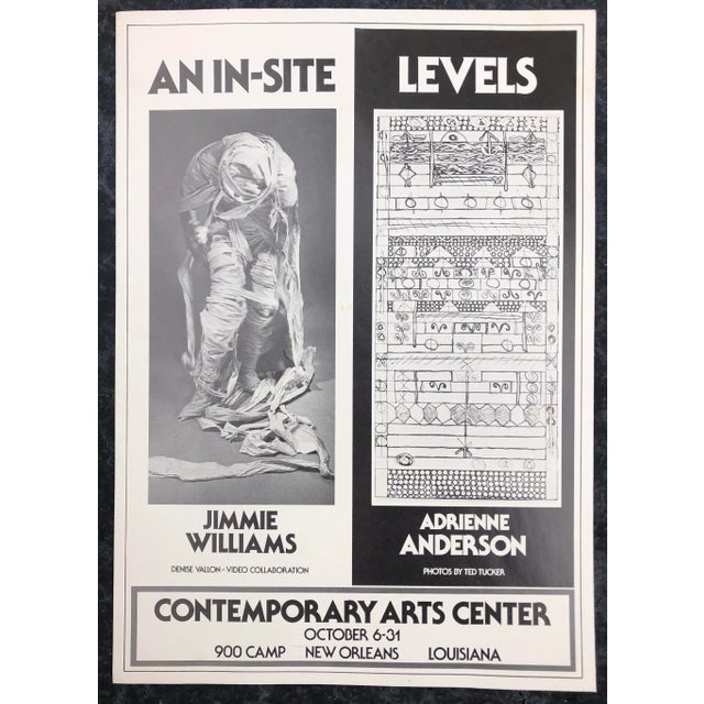 Black and white poster for an exhibition at the Contemporary Arts Center, New Orleans by Atlanta artist Adrienne Anderson...
