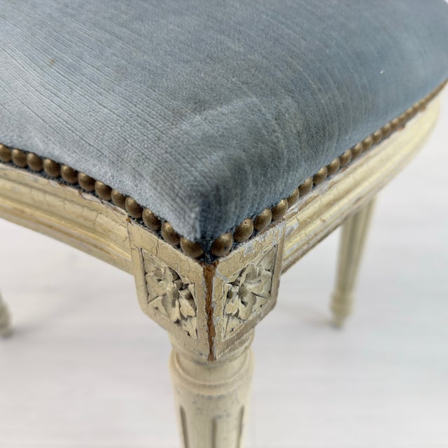 Vintage French Louis XVI Dining Chairs – Set of 7 For Sale - Image 9 of 11