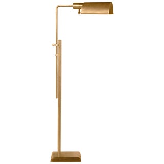 Thomas O'Brien for Visual Comfort Signature Pask Pharmacy Floor Lamp in Hand-Rubbed Antique Brass For Sale
