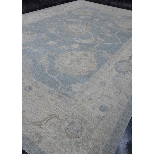 Turkish Turkish Oushak Rug 12'4" x 17'6" For Sale - Image 3 of 8