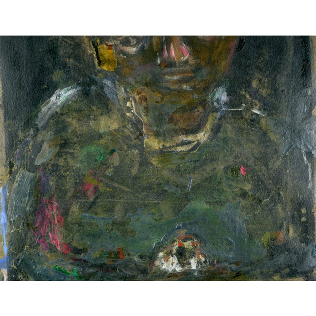 1990s Untitled Abstracted Portrait by David Fludd For Sale - Image 5 of 8